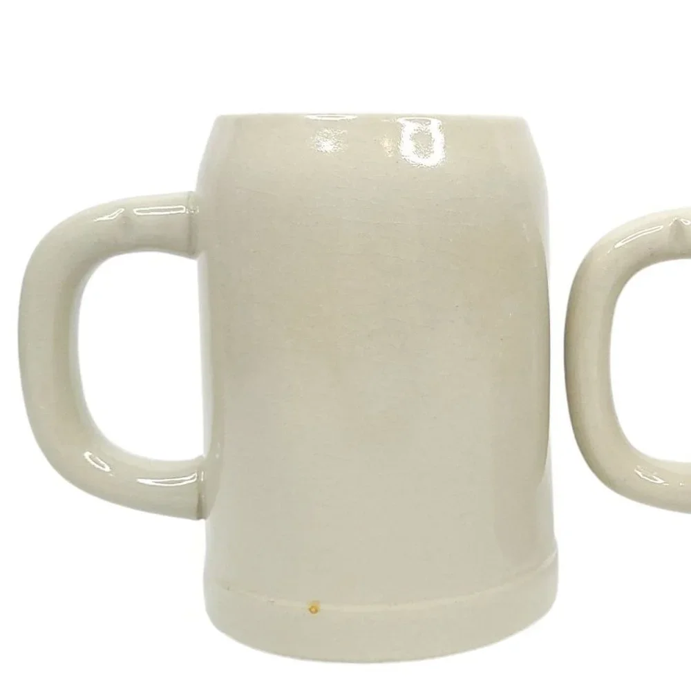 Michelob Dry Beer Mug Stein Glazed Ceramic Gray Lot Of 2 West Germany